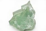 Green Cubic Fluorite Crystals with Phantoms - China #216270-1
